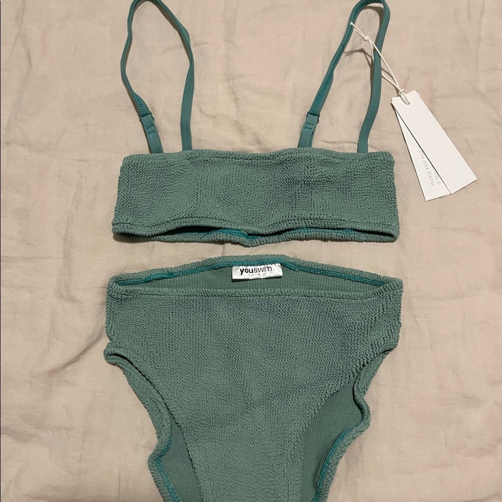 NWT Youswim Poise High Waist Two Piece in Sage